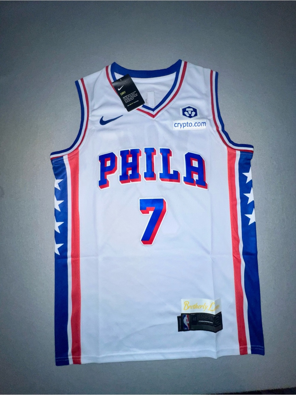 Philadelphia 76ers Brown #7 Nike Swingman Jersey Size 48 Brand New